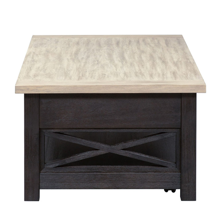Heatherbrook Lift Top Cocktail Table in Charcoal and Ash - Furniture 4 Less (Jacksonville, NC)