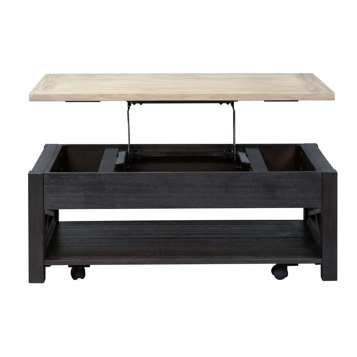 Heatherbrook Lift Top Cocktail Table in Charcoal and Ash - Furniture 4 Less (Jacksonville, NC)