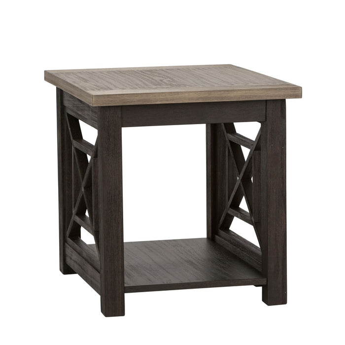 Heatherbrook End Table in Charcoal and Ash - Furniture 4 Less (Jacksonville, NC)