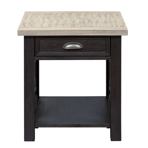 Heatherbrook Drawer End Table in Charcoal and Ash - Furniture 4 Less (Jacksonville, NC)