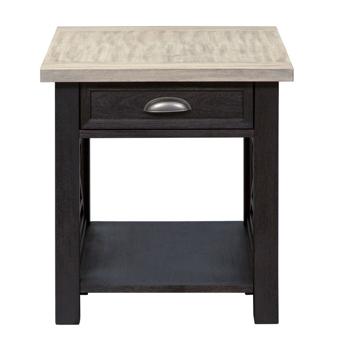 Heatherbrook Drawer End Table in Charcoal and Ash - Furniture 4 Less (Jacksonville, NC)