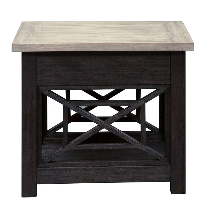Heatherbrook Drawer End Table in Charcoal and Ash - Furniture 4 Less (Jacksonville, NC)