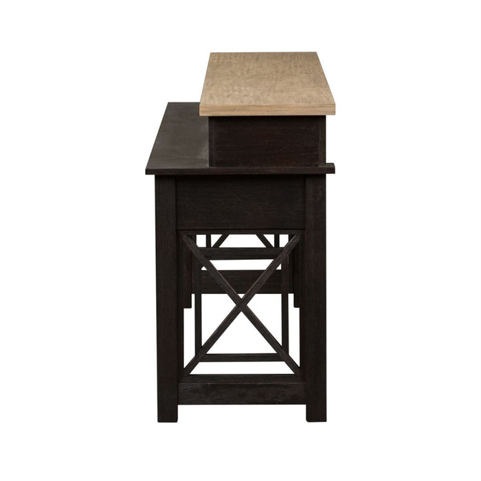 Liberty Heatherbrook Console Bar Table in Charcoal and Ash - Furniture 4 Less (Jacksonville, NC)