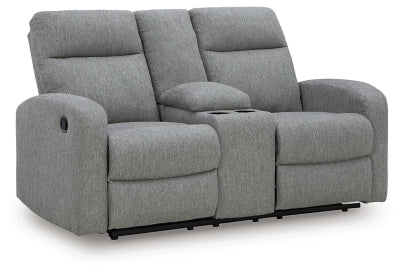 Gauntlet Reclining Loveseat with Console - Furniture 4 Less (Jacksonville, NC)