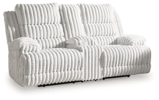 Rhines Falls Power Reclining Loveseat with Console - Furniture 4 Less (Jacksonville, NC)