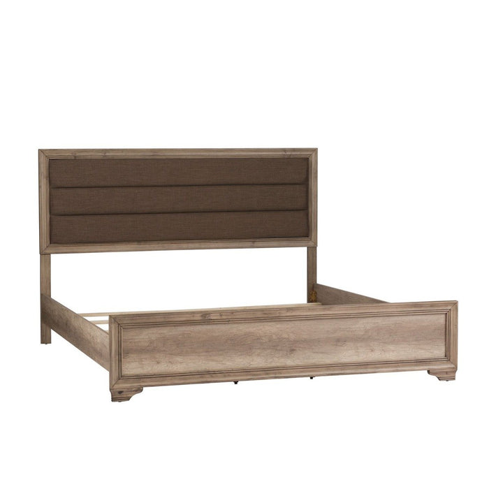 Liberty Sun Valley Queen Upholstered Panel Bed in Sandstone 439-BR-QUB - Furniture 4 Less (Jacksonville, NC)
