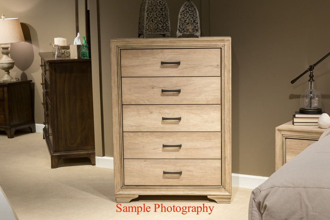 Liberty Sun Valley 5-Drawer Chest in Sandstone - Furniture 4 Less (Jacksonville, NC)