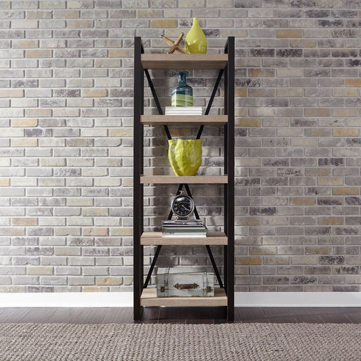 Liberty Furniture Sun Valley Tall Pier Unit with Faux Metal in Sandstone - Furniture 4 Less (Jacksonville, NC)