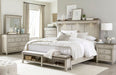 Liberty Furniture Ivy Hollow Queen Mantle Storage Bed in Weathered Linen - Furniture 4 Less (Jacksonville, NC)