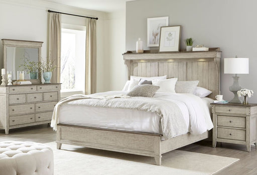 Liberty Furniture Ivy Hollow 3 Drawer Nightstand w/ Charging Station in Weathered Linen - Furniture 4 Less (Jacksonville, NC)