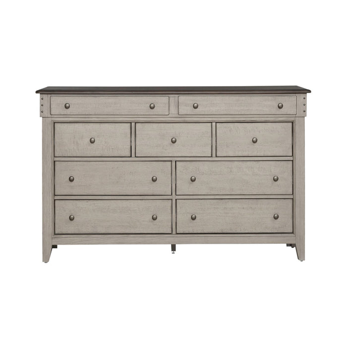 Ivy Hollow 9 Drawer Dresser in Weathered Linen - Furniture 4 Less (Jacksonville, NC)