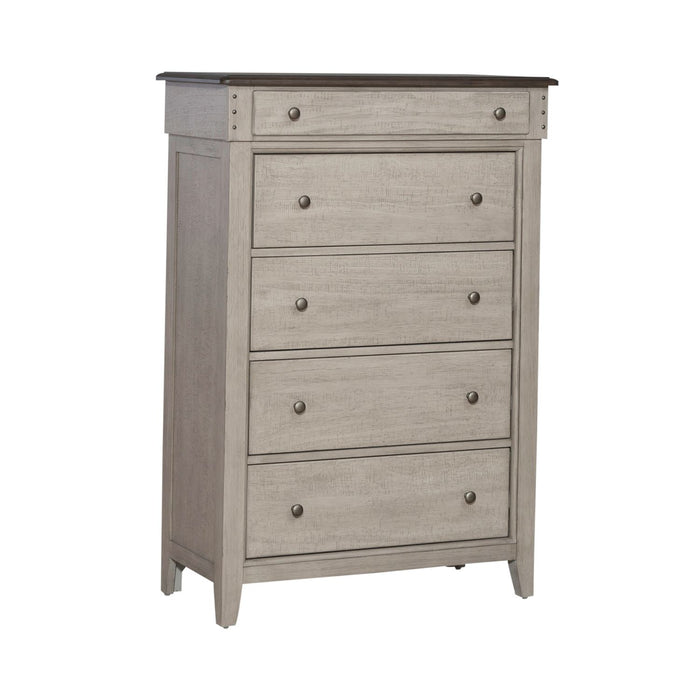 Ivy Hollow 5 Drawer Chest in Weathered Linen - Furniture 4 Less (Jacksonville, NC)
