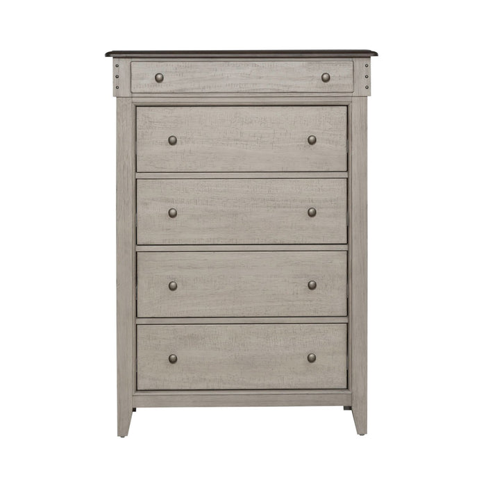 Ivy Hollow 5 Drawer Chest in Weathered Linen - Furniture 4 Less (Jacksonville, NC)