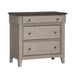 Ivy Hollow 3 Drawer Bedside Chest w/ Charging Station in Weathered Linen - Furniture 4 Less (Jacksonville, NC)