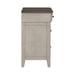 Ivy Hollow 3 Drawer Bedside Chest w/ Charging Station in Weathered Linen - Furniture 4 Less (Jacksonville, NC)