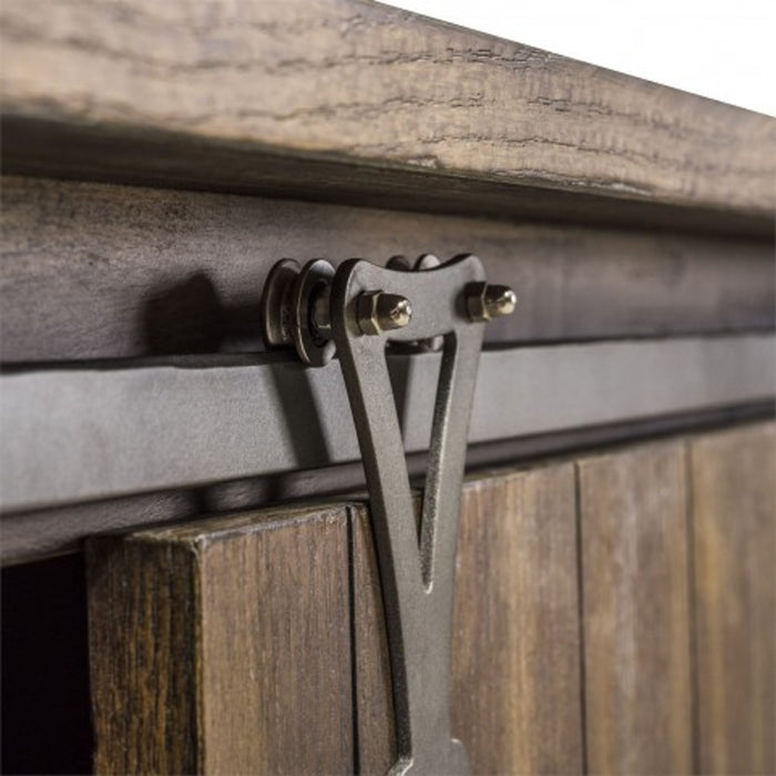 Liberty Stone Brook Computer Credenza in Rustic Saddle - Furniture 4 Less (Jacksonville, NC)