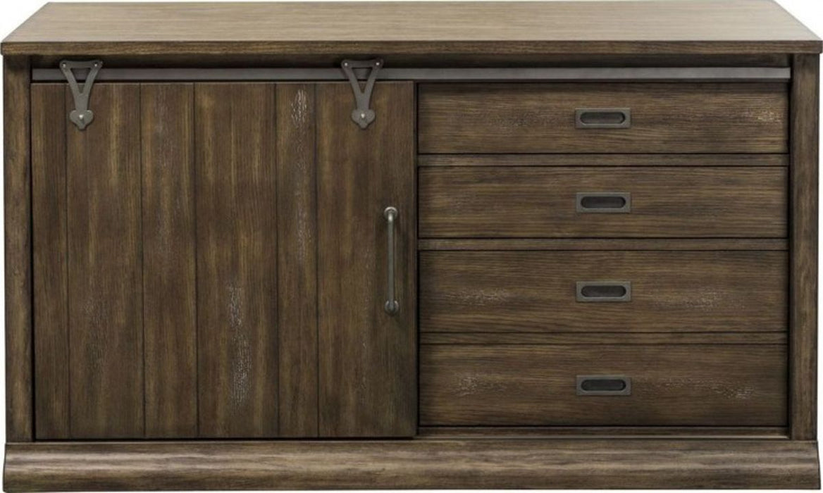 Liberty Stone Brook Computer Credenza in Rustic Saddle - Furniture 4 Less (Jacksonville, NC)