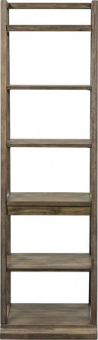 Liberty Stone Brook Leaning Bookcase in Rustic Saddle - Furniture 4 Less (Jacksonville, NC)