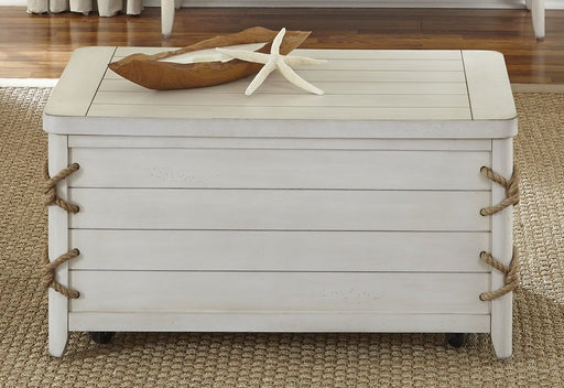 Liberty Furniture Dockside II Storage Trunk in White - Furniture 4 Less (Jacksonville, NC)