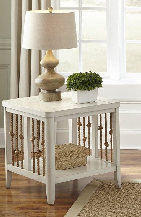 Liberty Furniture Dockside II End Table in White - Furniture 4 Less (Jacksonville, NC)