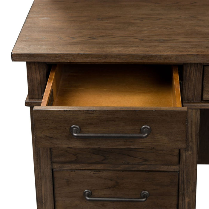 Liberty Sonoma Road Desk/Credenza in Weather Beaten Bark - Furniture 4 Less (Jacksonville, NC)