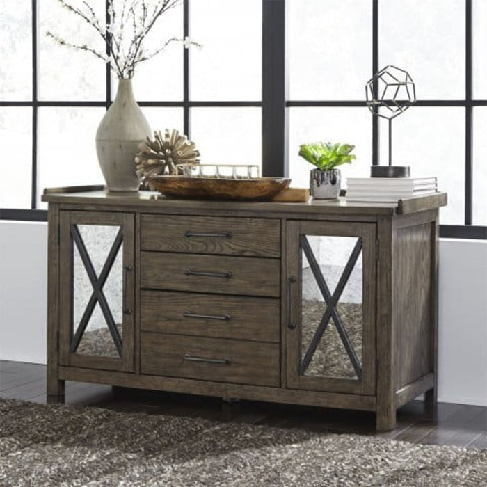 Liberty Sonoma Road Small Credenza in Weather Beaten Bark - Furniture 4 Less (Jacksonville, NC)