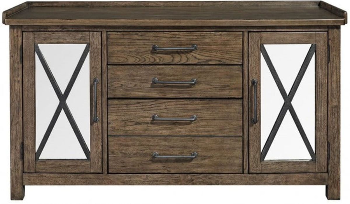 Liberty Sonoma Road Small Credenza in Weather Beaten Bark - Furniture 4 Less (Jacksonville, NC)