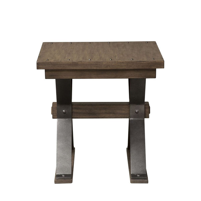 Liberty Sonoma Road End Table in Weathered Beaten Bark - Furniture 4 Less (Jacksonville, NC)