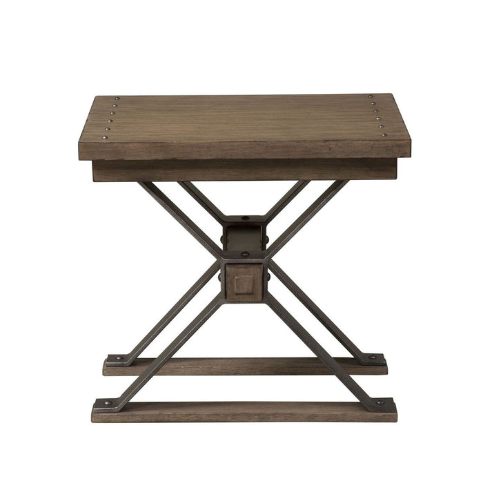 Liberty Sonoma Road End Table in Weathered Beaten Bark - Furniture 4 Less (Jacksonville, NC)