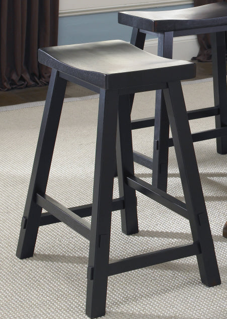 Liberty Furniture Creations II 30 Inch Sawhorse Barstool in Black (Set of 2) - Furniture 4 Less (Jacksonville, NC)