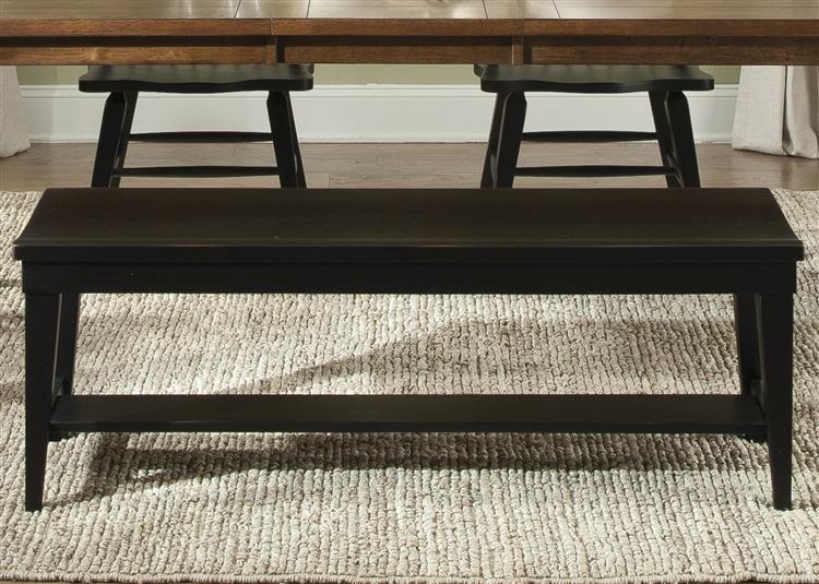 Liberty Furniture Hearthstone Bench in Black - Furniture 4 Less (Jacksonville, NC)
