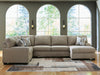 Newellen Sleeper Sectional with Chaise - Furniture 4 Less (Jacksonville, NC)