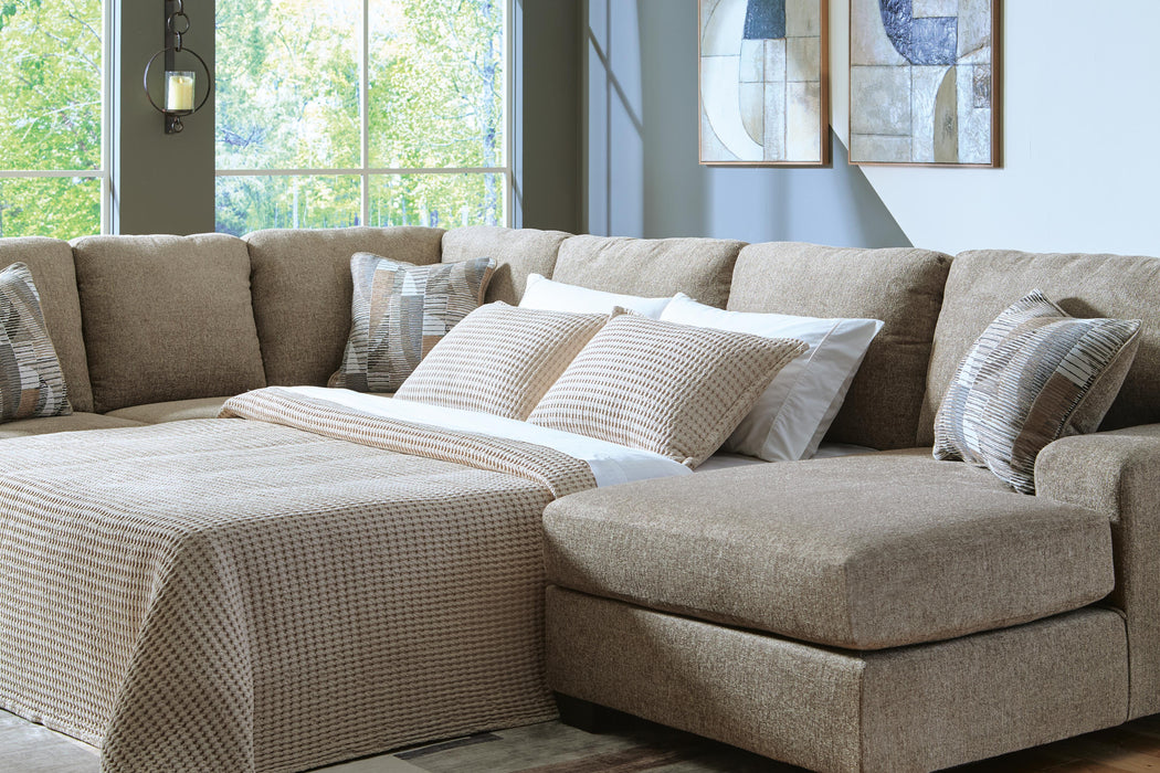 Newellen Sleeper Sectional with Chaise - Furniture 4 Less (Jacksonville, NC)