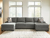 Clarington Sectional with Double Chaise - Furniture 4 Less (Jacksonville, NC)