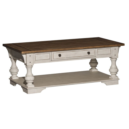 Liberty Morgan Creek Cocktail Table in Antique White - Furniture 4 Less (Jacksonville, NC)