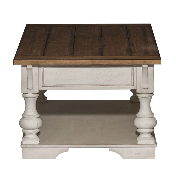Liberty Morgan Creek Cocktail Table in Antique White - Furniture 4 Less (Jacksonville, NC)
