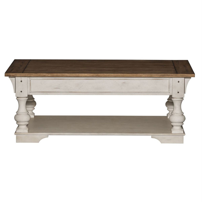 Liberty Morgan Creek Cocktail Table in Antique White - Furniture 4 Less (Jacksonville, NC)
