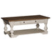 Morgan Creek Cocktail Table in Antique White - Furniture 4 Less (Jacksonville, NC)