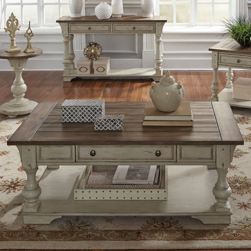 Morgan Creek Cocktail Table in Antique White image