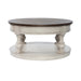 Morgan Creek Round Cocktail Table in Antique White - Furniture 4 Less (Jacksonville, NC)