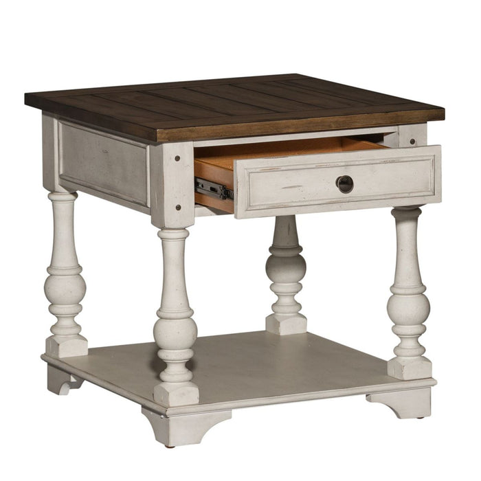 Liberty Morgan Creek End Table in Antique White - Furniture 4 Less (Jacksonville, NC)