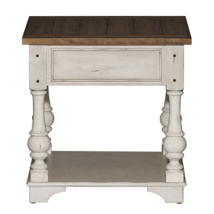 Liberty Morgan Creek End Table in Antique White - Furniture 4 Less (Jacksonville, NC)