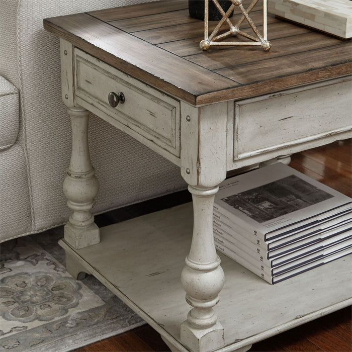Liberty Morgan Creek End Table in Antique White - Furniture 4 Less (Jacksonville, NC)
