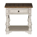 Morgan Creek End Table in Antique White - Furniture 4 Less (Jacksonville, NC)
