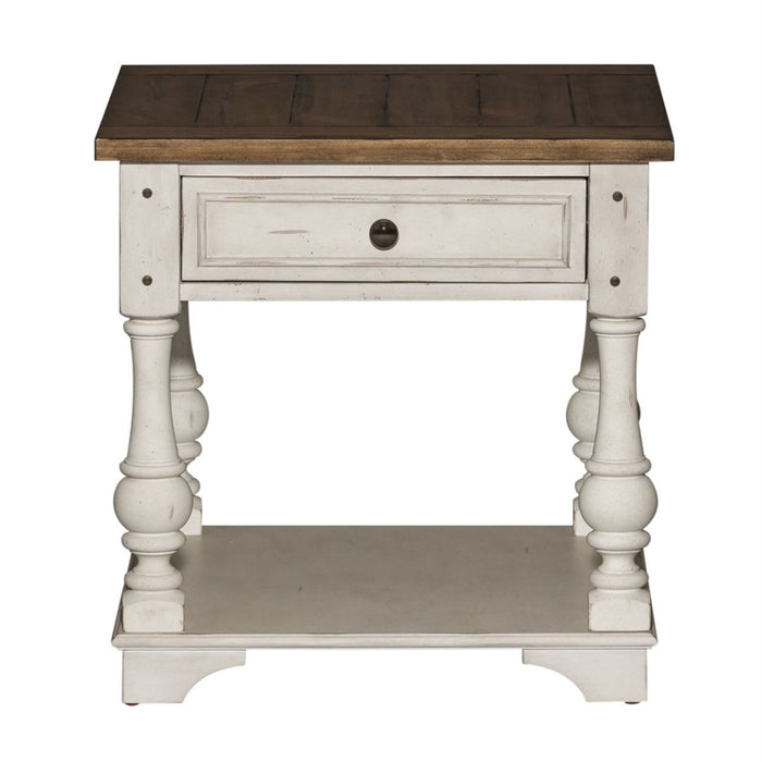 Liberty Morgan Creek End Table in Antique White - Furniture 4 Less (Jacksonville, NC)