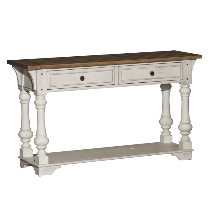Morgan Creek Sofa Table in Antique White - Furniture 4 Less (Jacksonville, NC)
