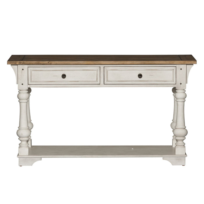 Morgan Creek Sofa Table in Antique White - Furniture 4 Less (Jacksonville, NC)