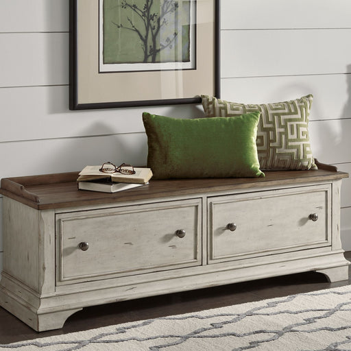 Morgan Creek Storage Hall Bench in Antique White image