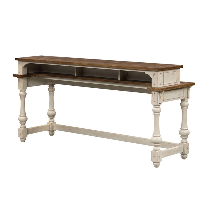 Liberty Morgan Creek Console Bar Table in Antique White - Furniture 4 Less (Jacksonville, NC)