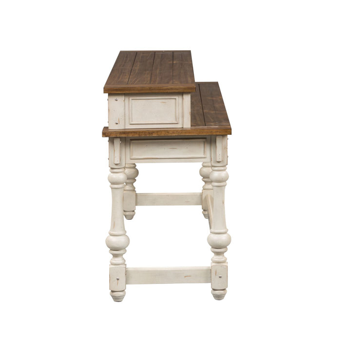 Morgan Creek Console Bar Table in Antique White - Furniture 4 Less (Jacksonville, NC)